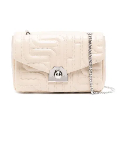 Lancel Medium Midi-minuit De  Flap Bag In Beige