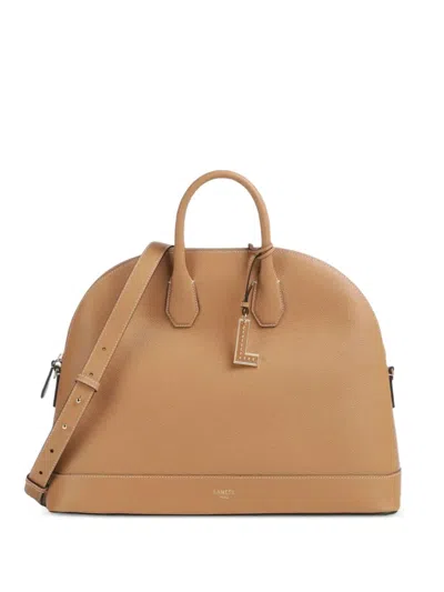 Lancel Belleville Bugatti Top-handles Leather Bag In Brown
