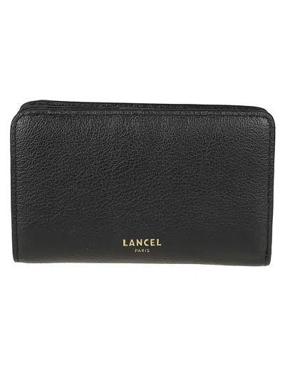 Lancel Black Bcbg Textured Cow Leather Wallet