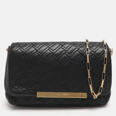 Lancel Black Quilted Leather Chain Shoulder Bag