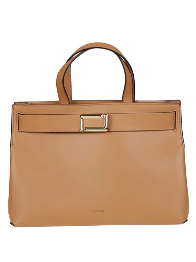 Lancel Brown Angele Medium Cow Leather Tote Bag
