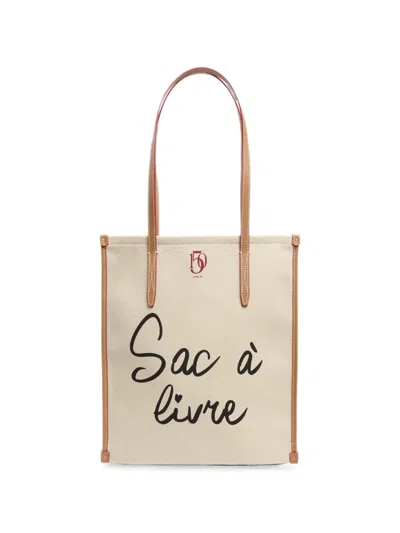 Lancel Canvas Leather-trim Tote Bag In Brown