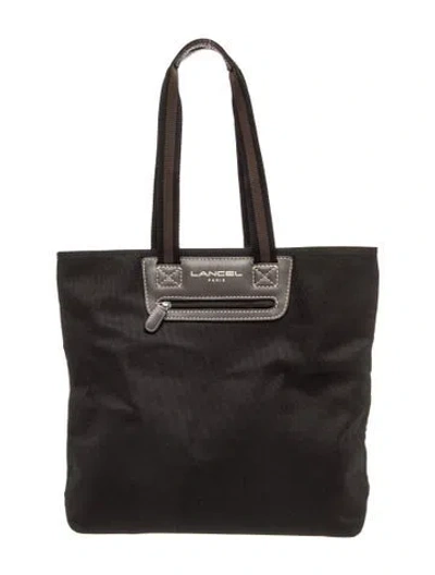 Pre-owned Lancel Canvas Tote In Black