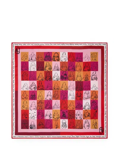 Lancel Capsule 150y Printed Scarf In Multi