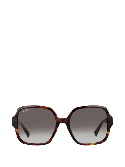 Lancel Cassandre Geometric Sunglasses In Brown