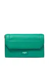Lancel Chain-strap Leather Wallet In Green