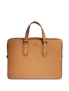 Lancel Charlie Laptop Bag In Brown