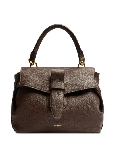 Lancel Charlie Leather Tote Bag In Brown