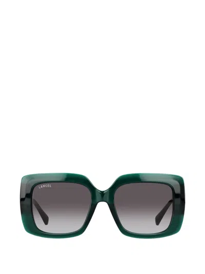 Lancel Clelia Square Sunglasses In Green