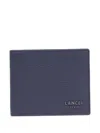Lancel Côme 5cc Leather Wallet In Blue