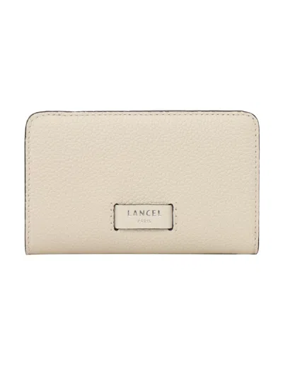 Lancel Compact Wallet In White