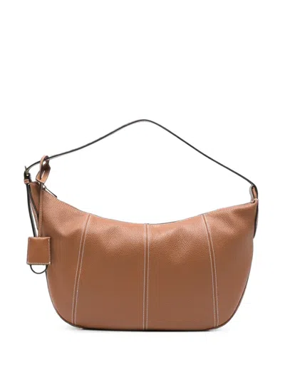 Lancel Contrast-stitch Leather Shoulder Bag In Pattern