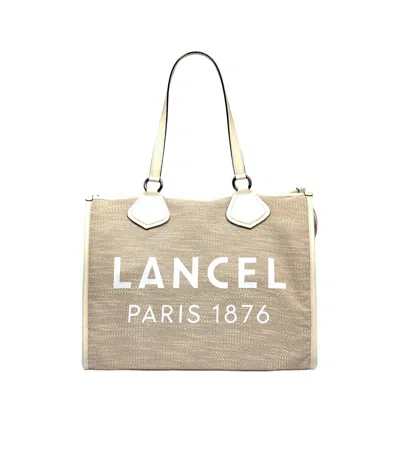 Lancel Double-handle Tote Bag In Nude