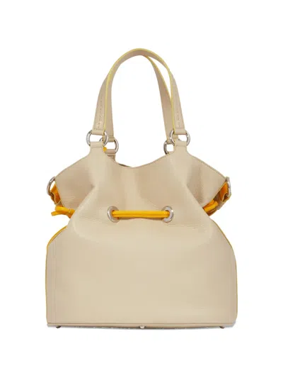 Lancel Drawstring Bucket Bag In Neutral