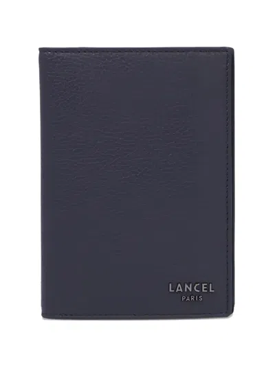 Lancel Driver 9cc Zip-detail Leather Wallet In Blue
