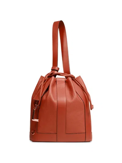Lancel Elles De  Drawstring Bucket Bag In Brown