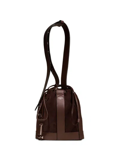 Lancel Elles Suede Elles Bucket Bag In Brown