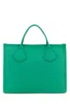Lancel Emerald Green Leather Jour Medium Shopping Bag