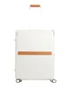 Lancel Empreinte Leather-trimmed Suitcase In White