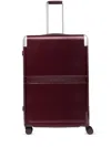Lancel Empreinte Ribbed Hard Suitcase In Red