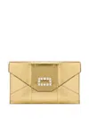 Lancel Envelope Clutch Bag In Gold