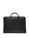 Lancel Enveloppe Leather Laptop Bag In Black