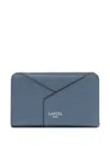 Lancel Enveloppe Rectangular Zip Wallet In Blue