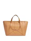 Lancel Enveloppe Tote Bag In Brown
