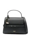 Lancel Top Handle Bucket Bag With Adjustable Strap In Black