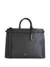 Lancel Faubourg Leather Tote Bag In Black