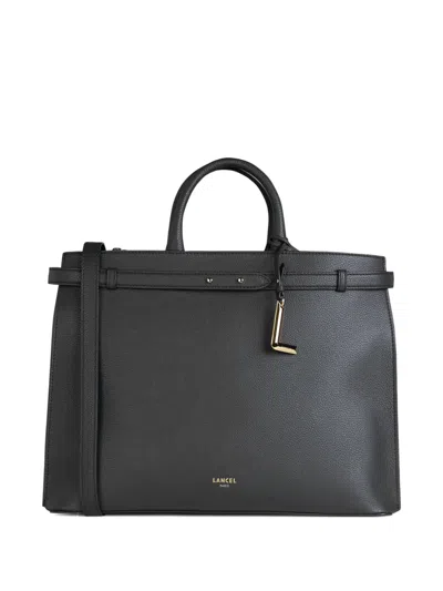 Lancel Faubourg Leather Tote Bag In Black