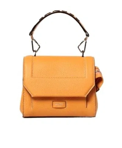 Lancel Flip Shoulder Bag In Orange