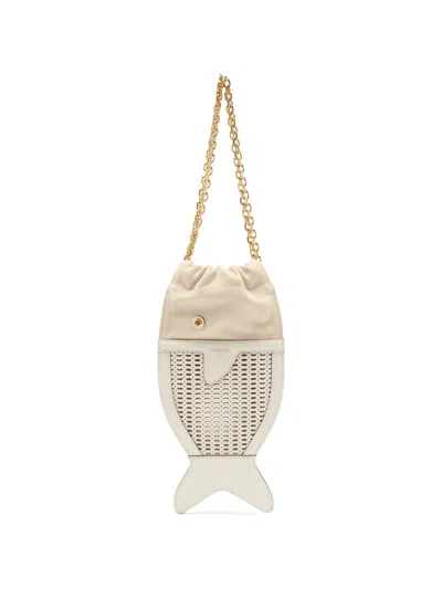 Lancel Funny Fish Pouch In White