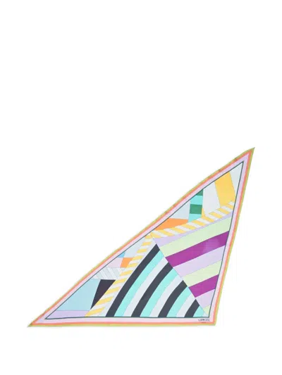 Lancel Geometric Triangle Scarf In Multi