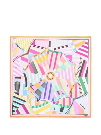 Lancel Geometric-print Headband In Pink