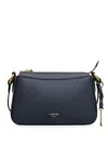 Lancel Grained Leather Shoulder Bag In Blue
