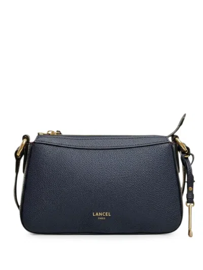 Lancel Grained Leather Shoulder Bag In Blue