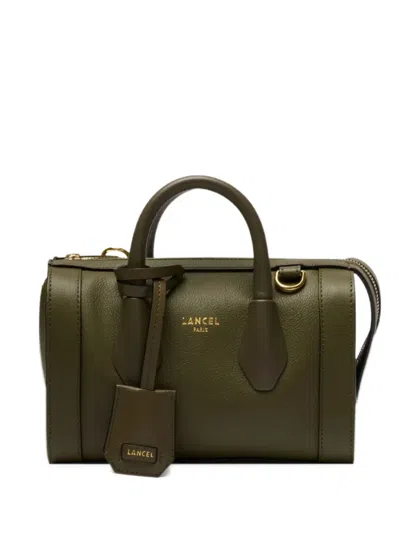 Lancel Grained Leather Tote Bag In Green