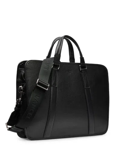 Lancel Grained-leather Laptop Bag In Black