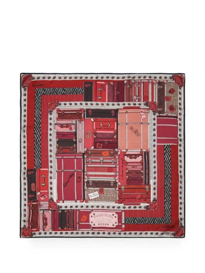 Lancel Grand Hotel Silk Scarf In Pink