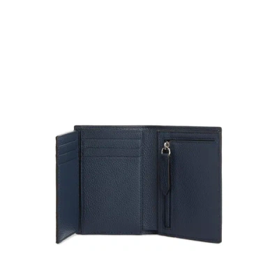 Lancel Graphic Leather Wallet In Blue