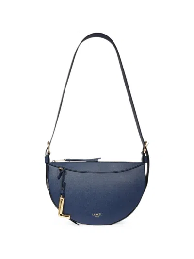 Lancel Half-moon Zip-fastening Shoulder Bag In Blue