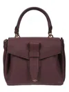 Lancel Leather Top-handle Shoulder Bag In Burgundy
