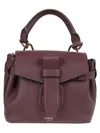 Lancel Leather Top-handle Shoulder Bag In Burgundy