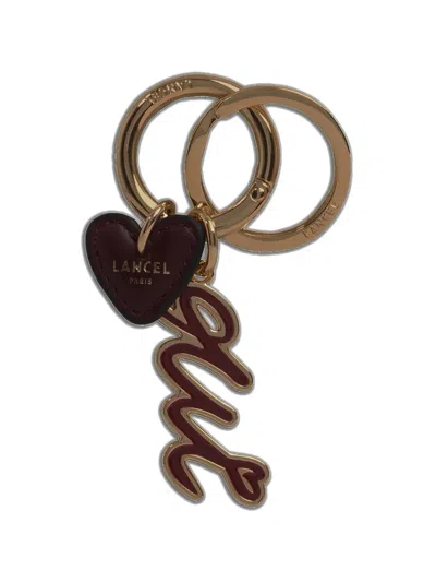 Lancel Heart Keyring In Gold