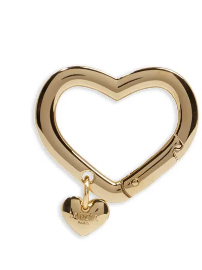 Lancel Heart Pendant Keyring In Gold