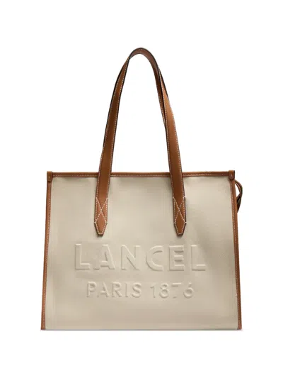 Lancel Jour De  Leather-trim Tote Bag In Pink