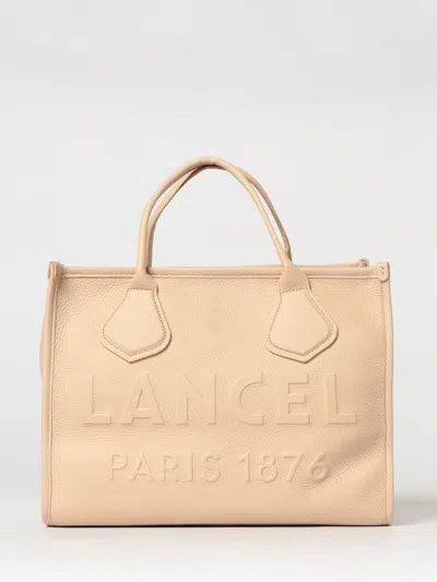 Lancel Jour Grained Leather Bag In Nude