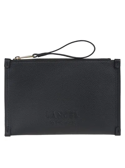 Lancel Jour Small Zipped Leather Wallet In Black