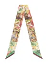 Lancel Jungle Motif Silk Headband In Multi